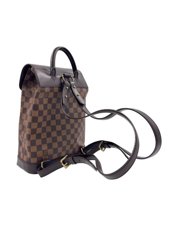 Louis Vuitton Soho Damier Ebene Leather Brown Backpack Gold main image 11